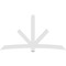Ekena Millwork Alberta Architectural Grade PVC Gable Bracket, 108"W x 58 1/2"H x 2"D x 6"F, 13/12 Pitch GBP108X59X0206ALB00 - alternate 4